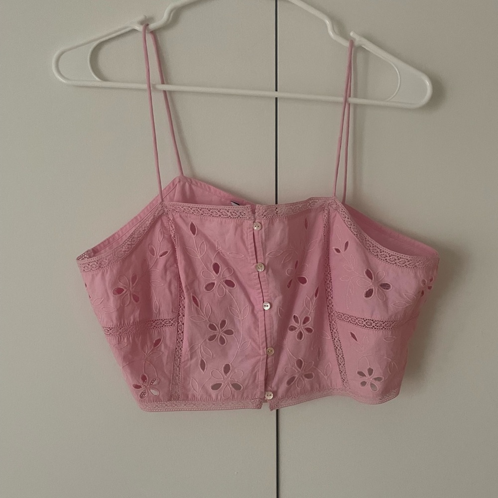 Zara pink crop top